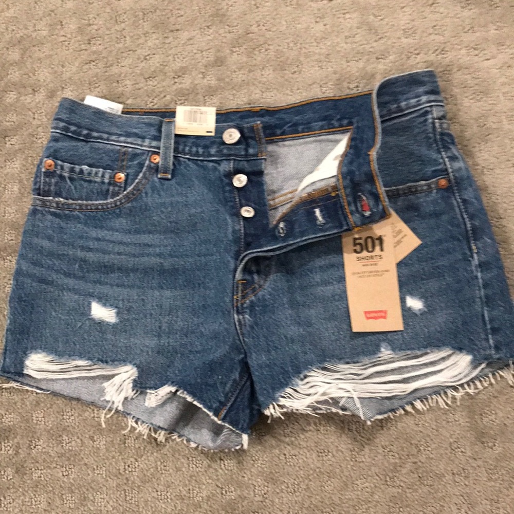 NWT Levi’s jean shorts 501 fit size 27 - Picture 2 of 6